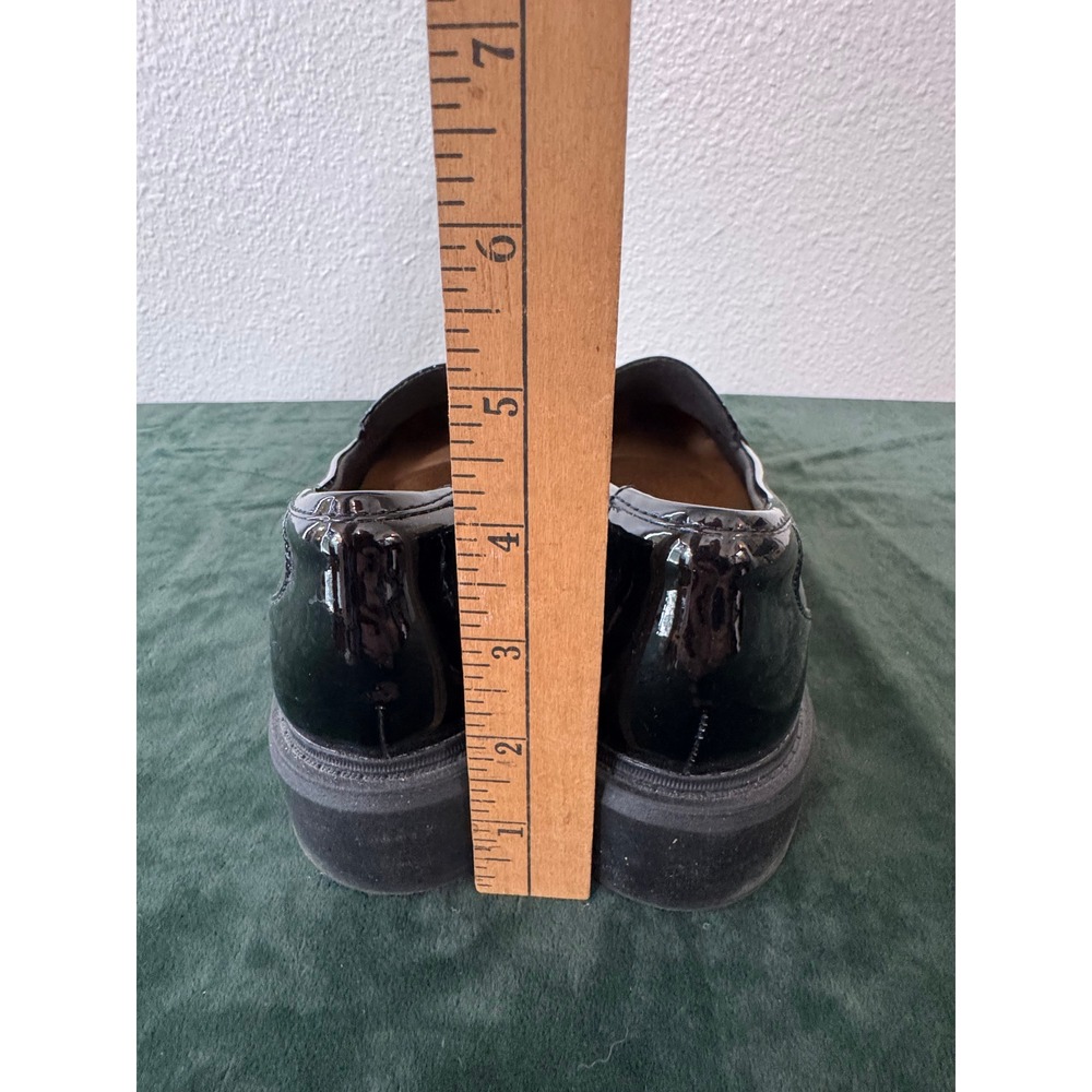 Clarks Loafers‎ Women 10 Black Patent Penny Loafer Lug Sole Academia Preppy - Picture 8 of 9
